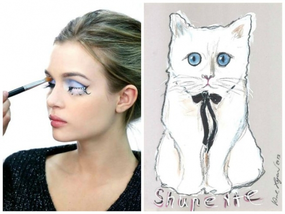 ChoupetteLagerfeldfrontsShuUemuraShupettecampaignshotbyKarlLagerfeld