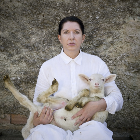 Marina-Abramovic-Portrait-with-white-lamb-2010-Courtesy-the-artist-Marco-Anelli-and-Lisson-Gallery