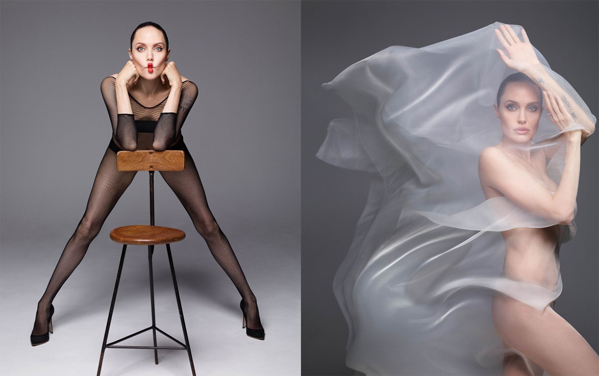 Анджелина Джоли украсила собой новогодний выпуск американской версии глянце...