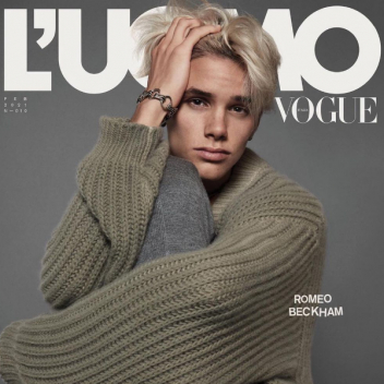 Отец посторонись: 18-летний Ромео Бекхэм дебютировал в журнале L`Uomo Vogue