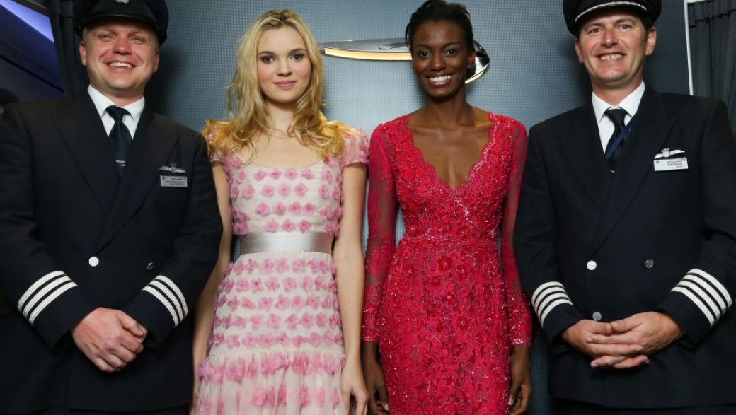 Мода на пролет: Harrods устроил показ мод на борту самолета