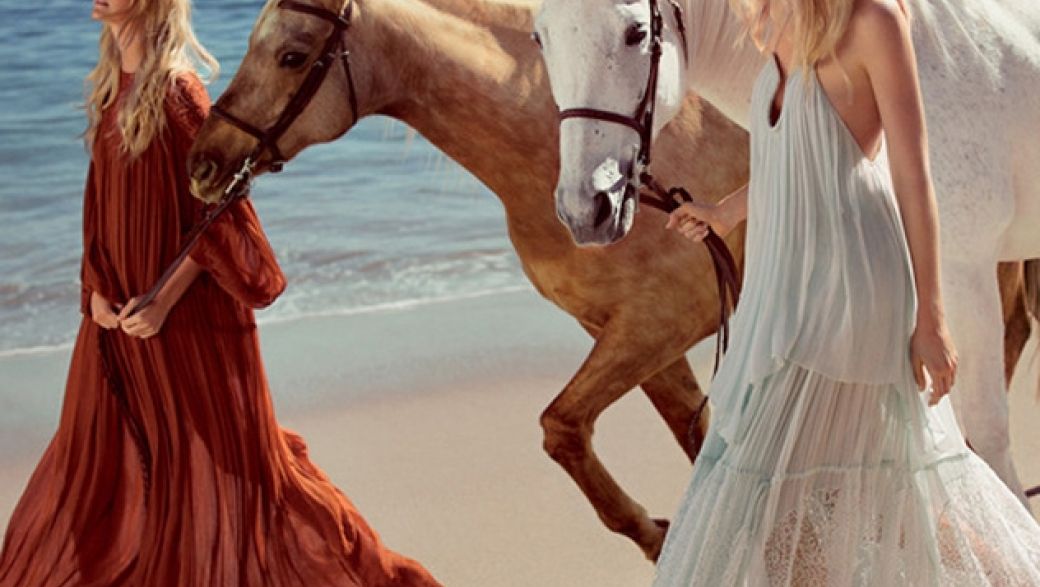 Море, песок, лошади: Рекламная кампания Chloe - Весна-Лето 2015