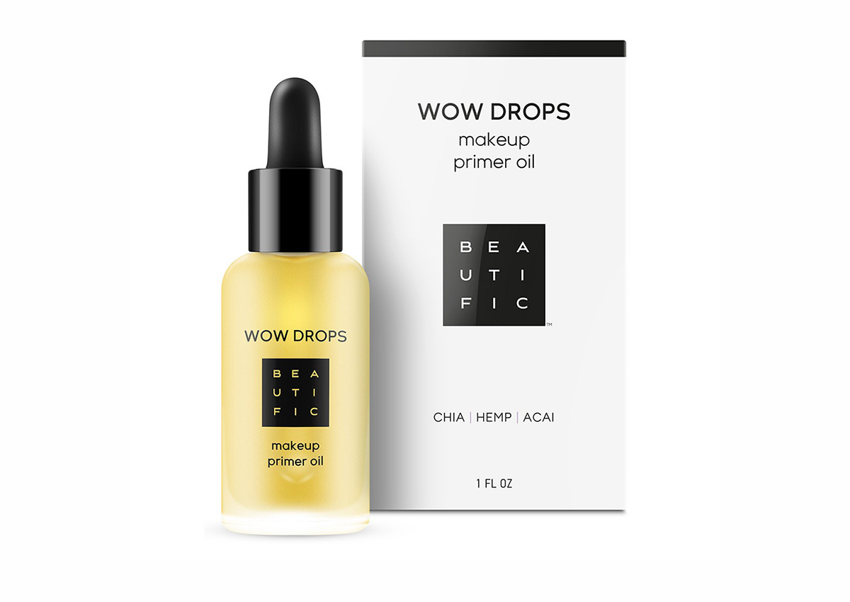 WOW DROPS, МАСЛО-ПРАЙМЕР ПОД МАКИЯЖ С МАСЛАМИ ЧИА, КОНОПЛИ И АСАИ