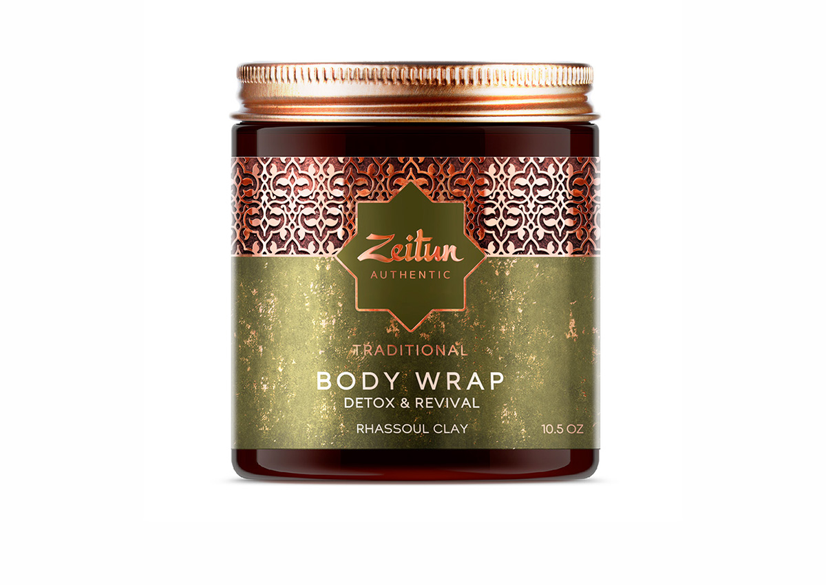 ZEITUN, ДЕТОКС-МАСКА ДЛЯ ТЕЛА С ГЛИНОЙ ГАССУЛ И АРГАНОВЫМ МАСЛОМ  AUTHENTIC BODY WRAP DETOX&REVIVAL 